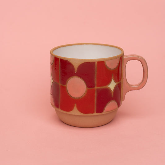 pansy mug in red